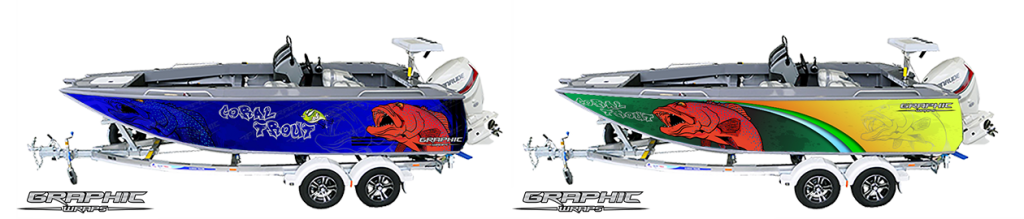 Coral Trout Vector Boat Wrap