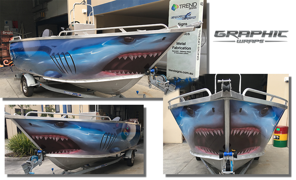 Mako Shark Boat Wrap