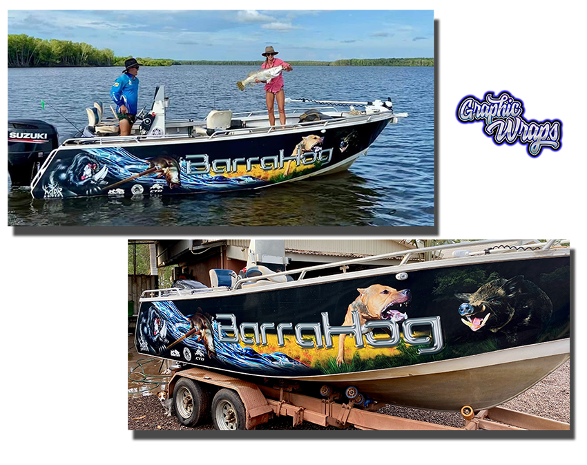 Crappie Fishing Bass Fish Boat US Black Cyan Skeletons Vinyl Decal Graphic Wrap