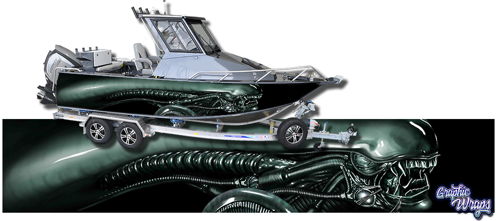 Aliens Boat Wrap