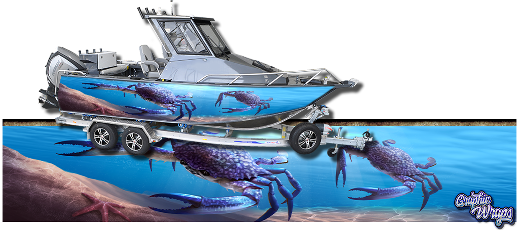 Blue Swimmer Crab Boat Wrap