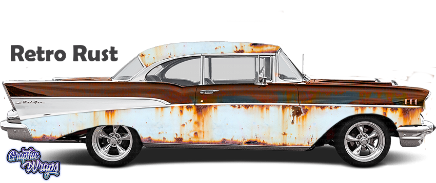 Retro Rust 57 Chevy