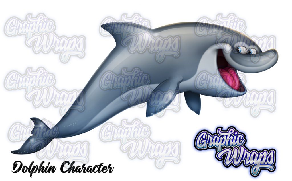 Dolphin Character Graphic Wraps Character Asset 1