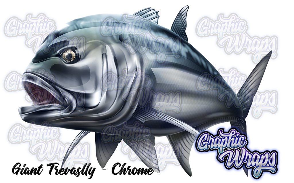 Giant Trevally Chrome Graphic Wraps Character Asset 1