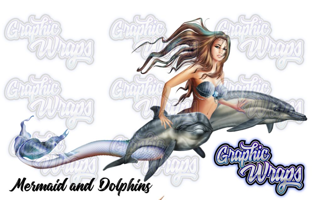 Mermaid & Dolphins Graphic Wraps Character Asset 1