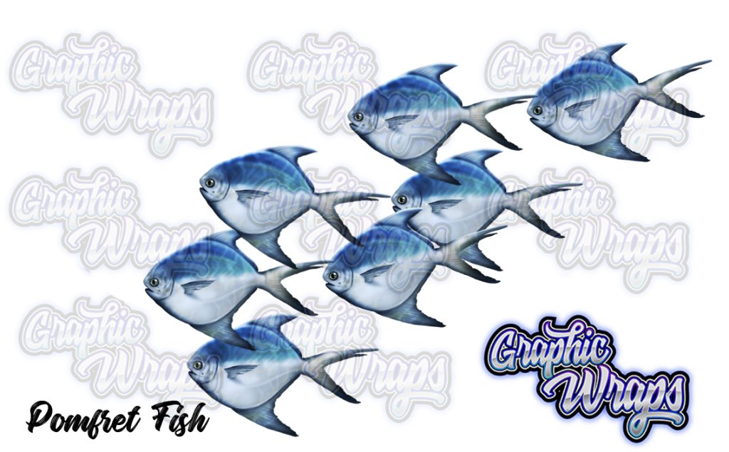 Pomfret Fish Graphic Wraps Character Asset 3